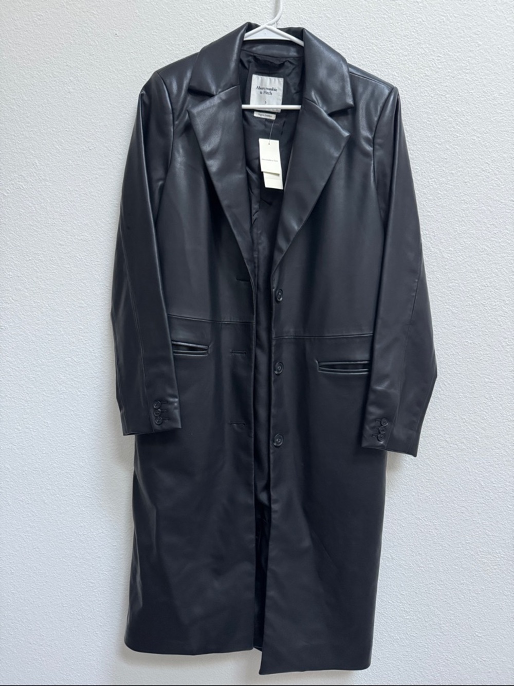 Abercrombie & Fitch Black Vegan Leather Jacket